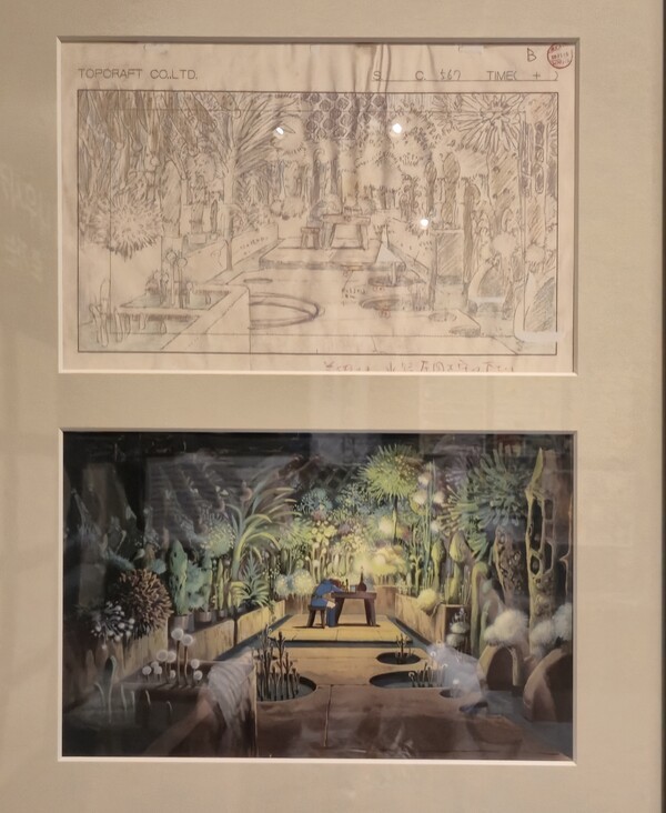 ‘바람계곡 나우시카’ 만화 원고(위)와 애니메이션 장면(아래)